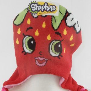 Shopkins Girls Knit Hat Red Sweet Little Blossom